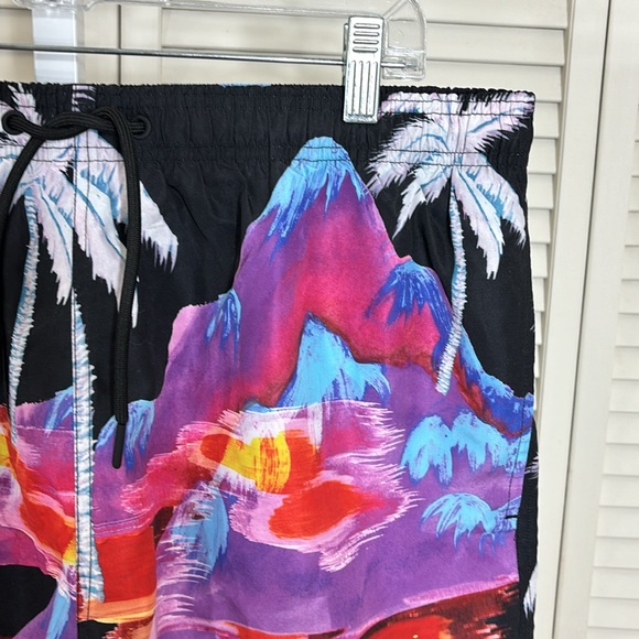 NWT REISS Paul Palm Tree Print Swim Trunks Board Shorts XL - Picture 3 of 12